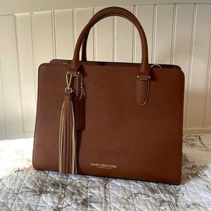 Brown MARC New York Genuine Leather Brown Handbag